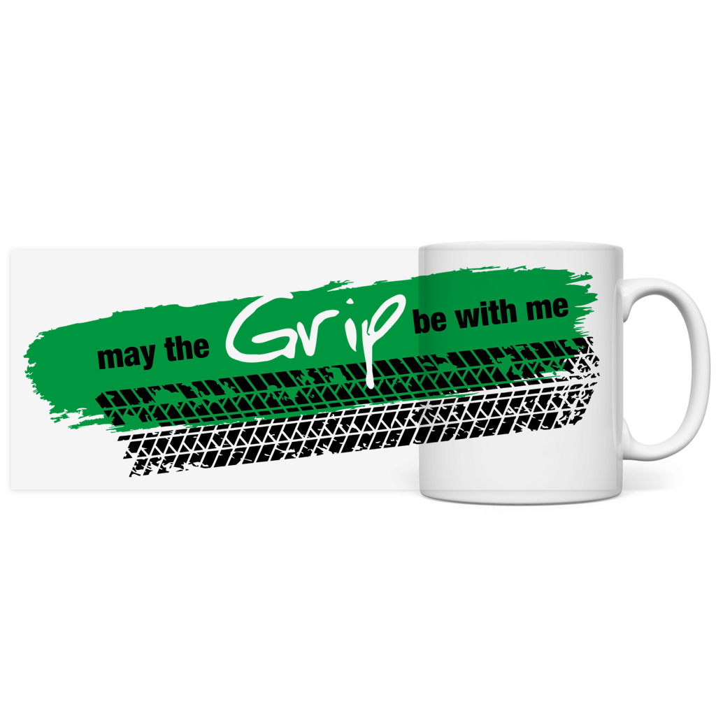 Panorama Tasse Grip Englisch Grün