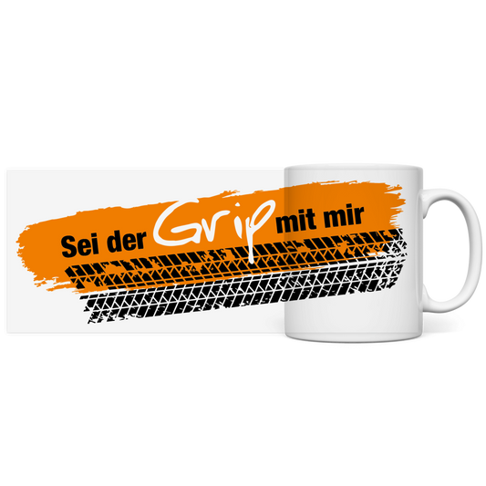 Panorama Tasse Grip Deutsch Orange