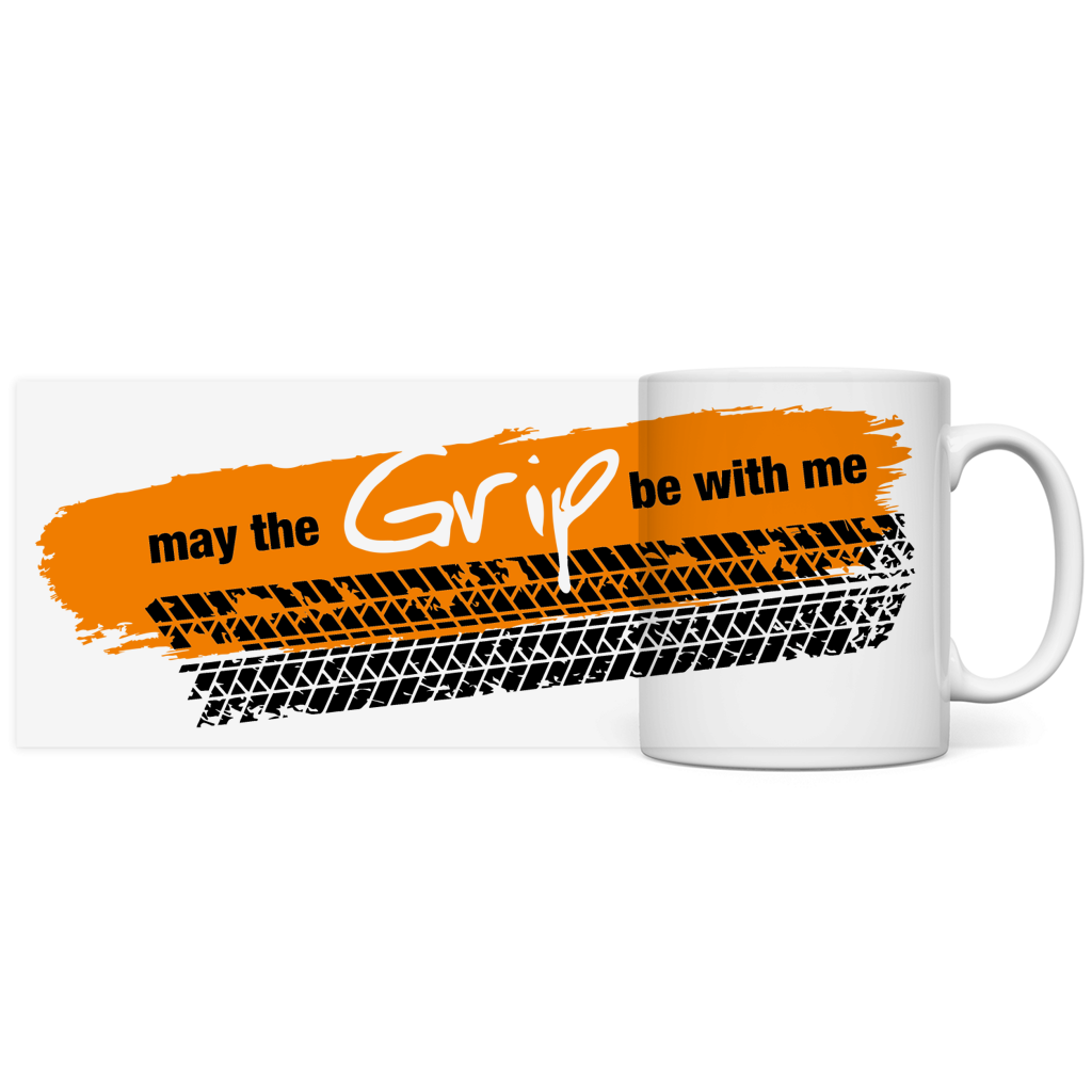 Panorama Tasse Grip Englisch Orange