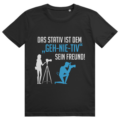 T-Shirt Stativ "geh-nie-tiv" Blau
