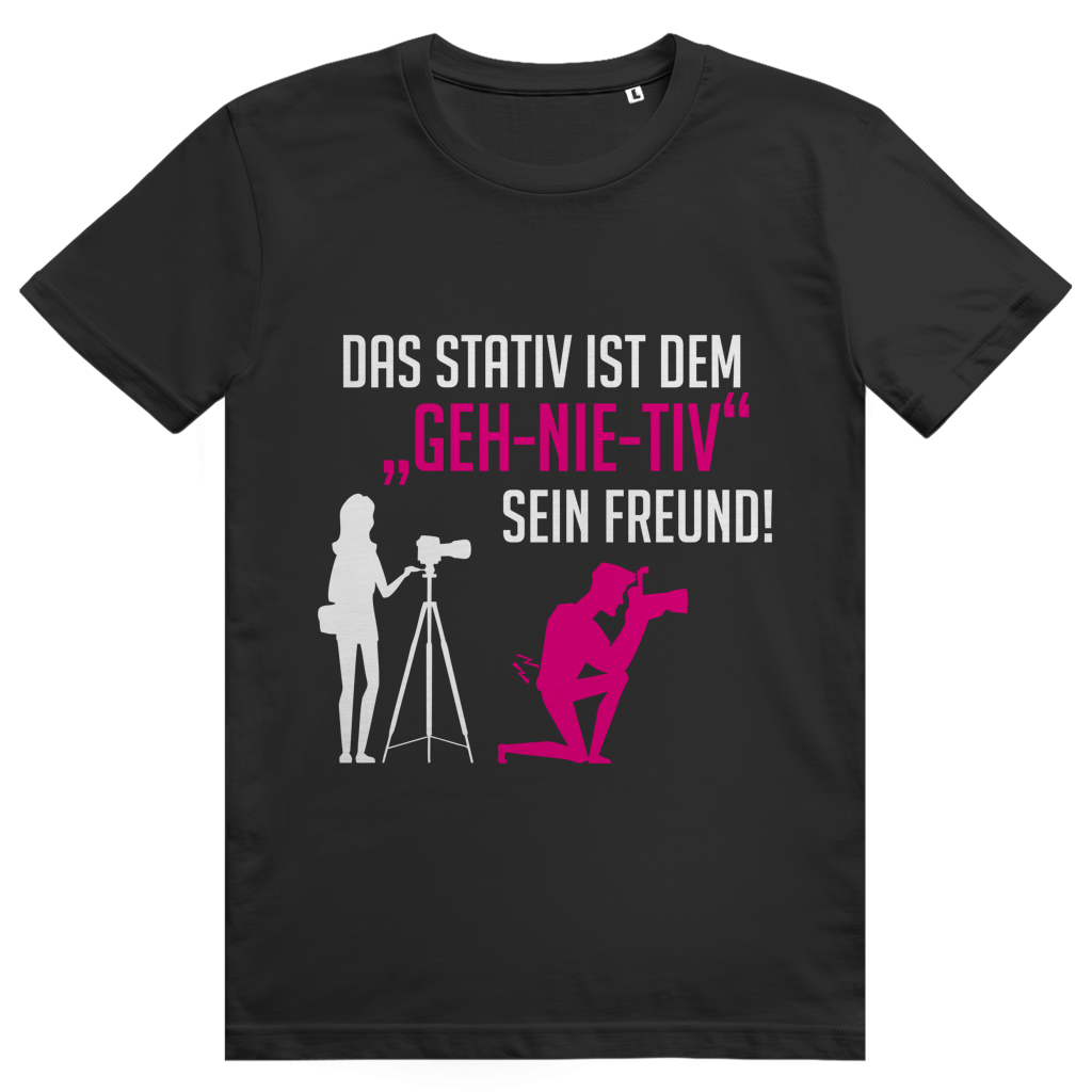 T-Shirt Stativ "geh-nie-tiv" Rosa